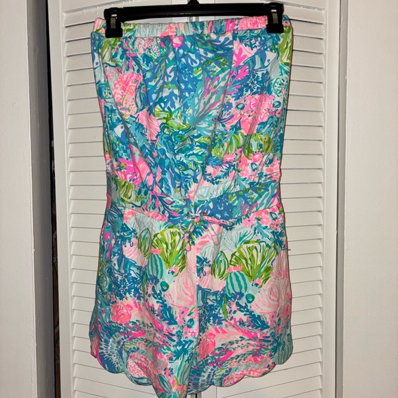 Lilly Pulitzer Jace Strapless Romper in "Fish My Wish" - Picture 2 of 4